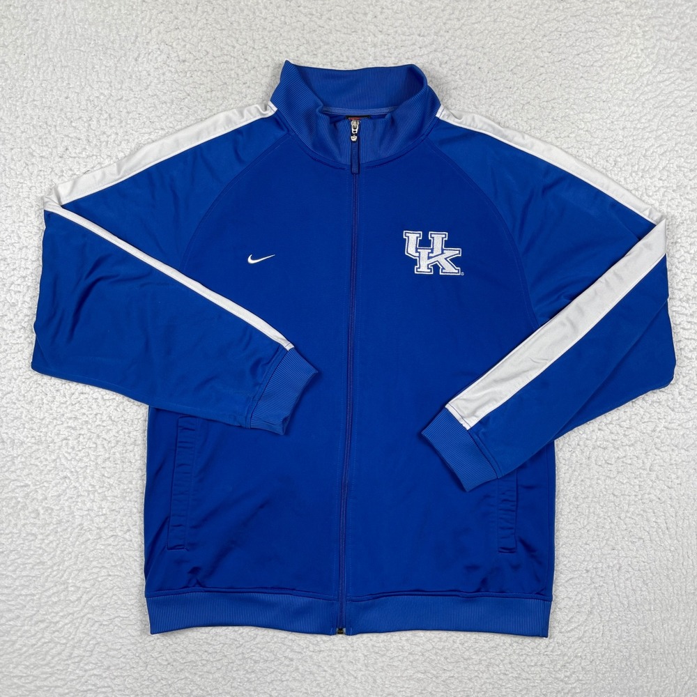 Kentucky Wildcats Track Jacket Mens Large Blue Vintage Nike UK NCAA Full Zip